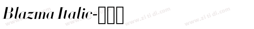 Blazma Italic字体转换
